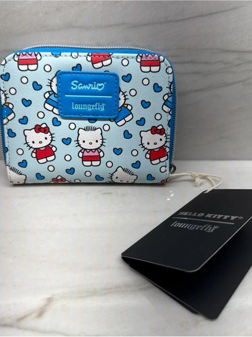 Loungefly Hello Kitty Blue and Red Zip Wallet